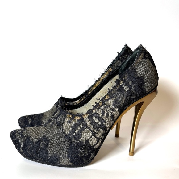 Giorgio Armani Vintage Lace Pumps size 35 - Picture 2 of 8